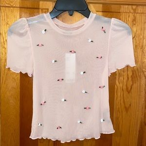 NWT Urban Women’s Pink/Rose Mesh Top